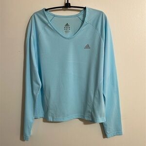 Adidas Blue Long Sleeve Relaxed T-Shirt